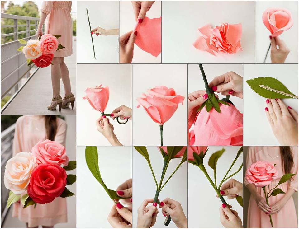 How To Make A Paper Rose Flower Bouquet How To Make A Paper Rose Flower Bouquet