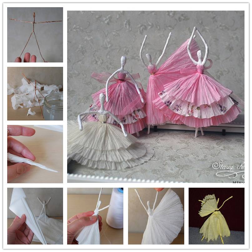 It's amazing to use tissues to make dancing figures