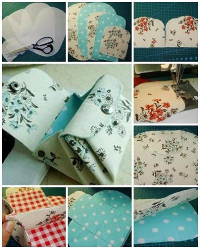 DIY Cute Fabric Folded Purse DIY Cute Fabric Folded Purse