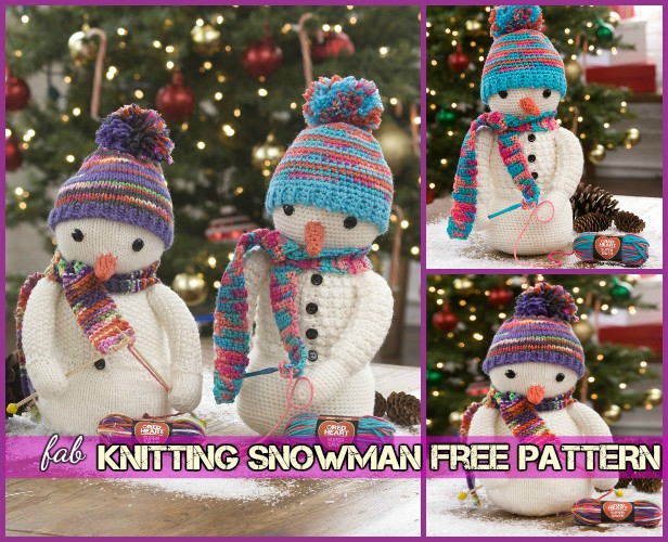 diy knitted winter hat snowman tutorial free pattern