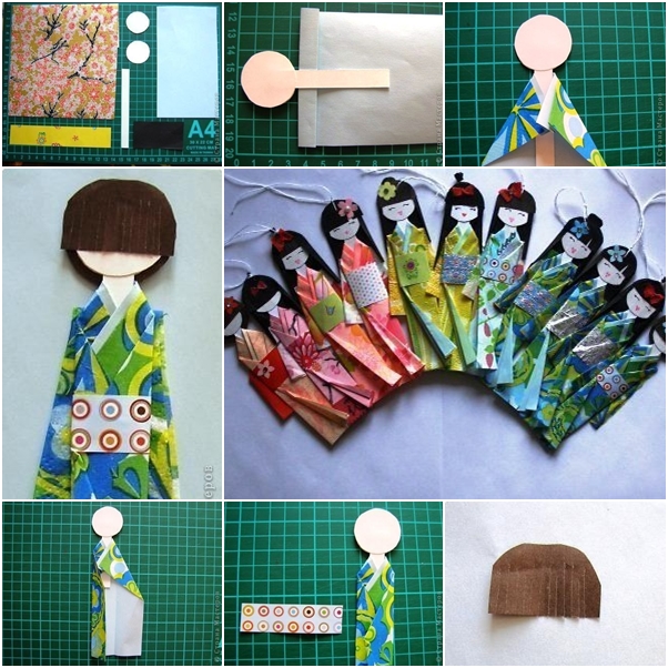 How to Make Traditional Japanese Paper Doll - Fab Art DIY