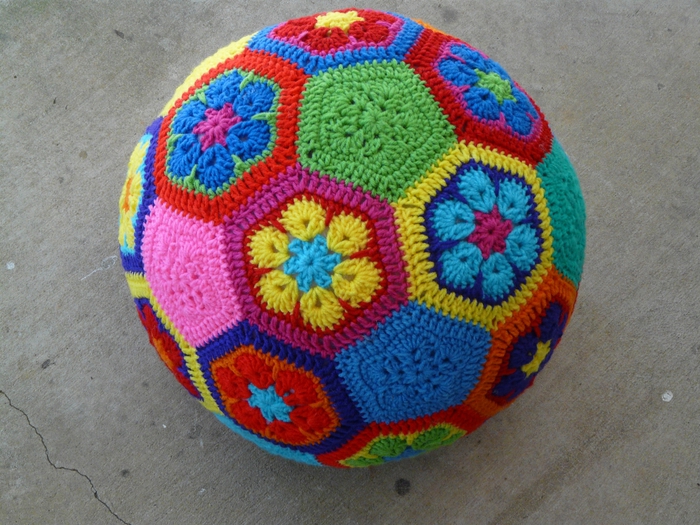 How to Make Crochet African Flower Soccer Ball www ...