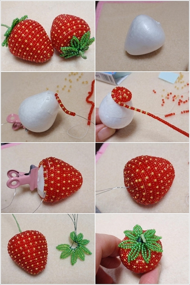 DIY bead strawberry02