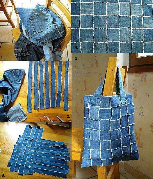stylish bag from old jean