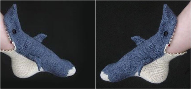 How to DIY 3D Knitted Shark Bite Socks