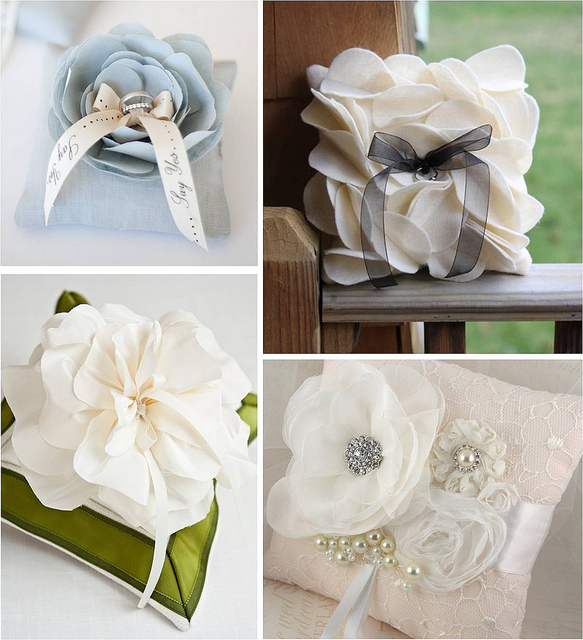 Wedding ring pillow designs