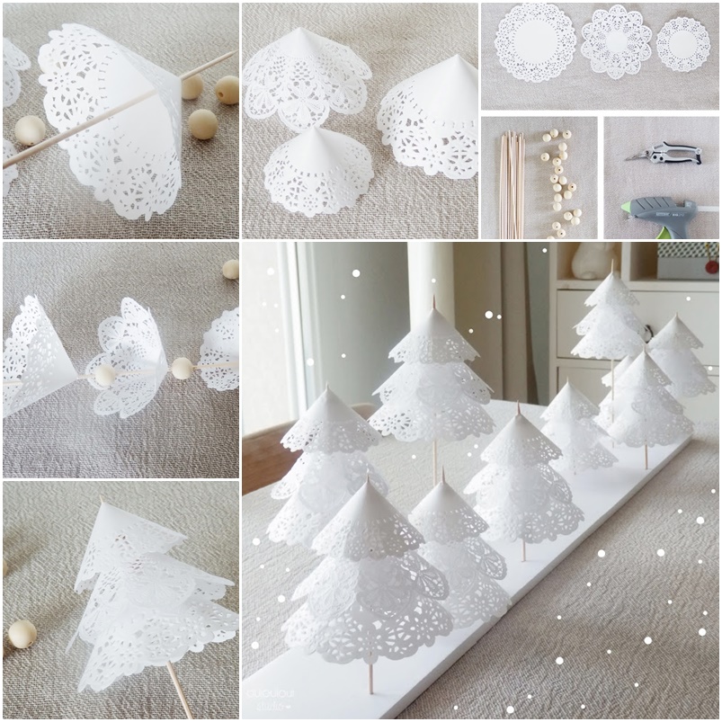 DIY Paper Doily Christmas Tree Tutorial