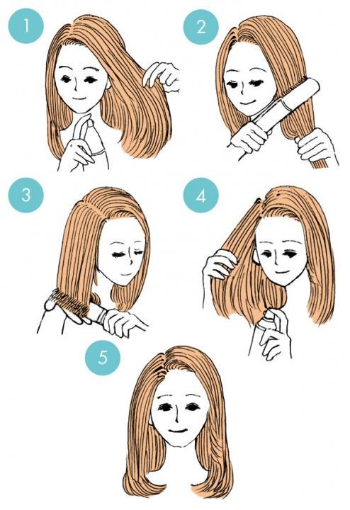 Simple tutorials to style hair fringe17