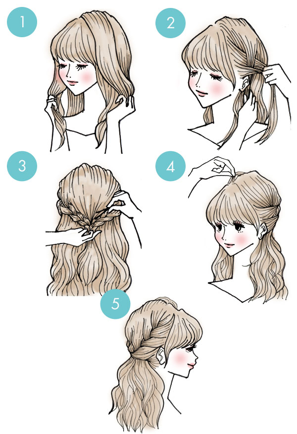 Simple tutorials to style hair fringe3
