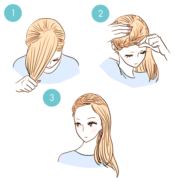 Simple tutorials to style hair fringe4