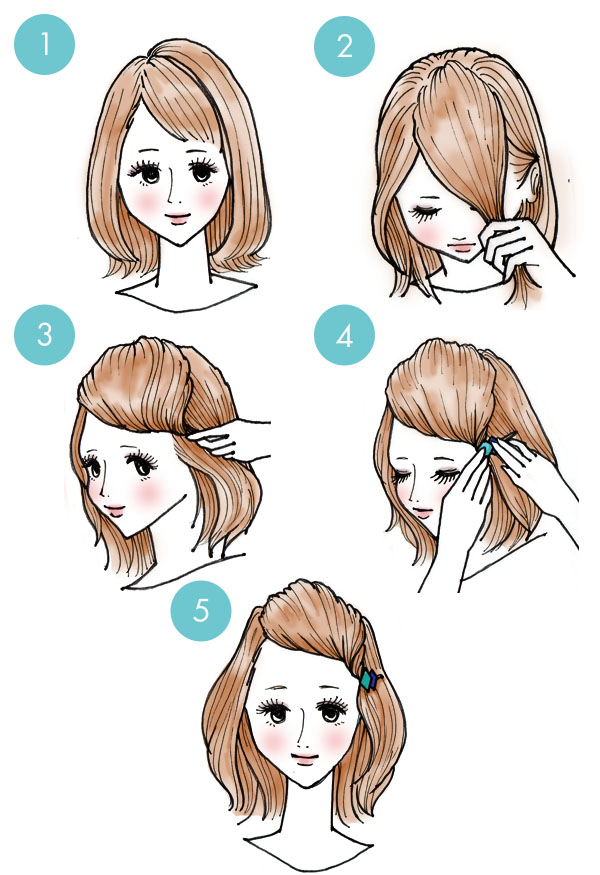 Simple tutorials to style hair fringe8