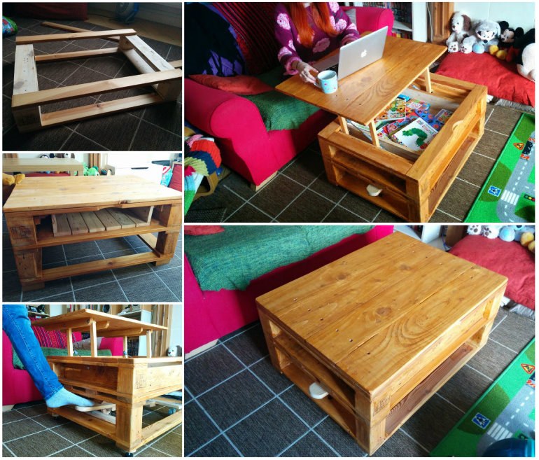 Diy Lift Top Pallet Coffee Table Diy Lift Top Pallet Coffee Table 2 Fabartdiy