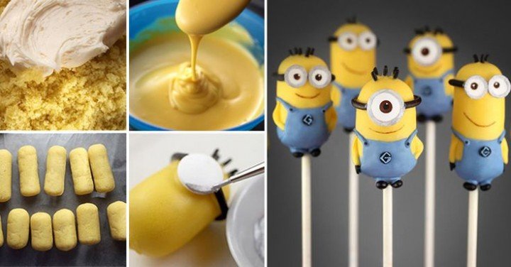 How to Make Minion Cupcake Toppers How to make cake pop minions so cute and fun to make this is cool! Minions Cake Pops- making these when I come home for spring break! Minion Cake Pops Sis will love this:) Minion Cake birthday party kids adult unisex cupcake popcake boys and girl Minion Cake Pops - I might use Twinkies instead since I'm not a big fan of cake pops.