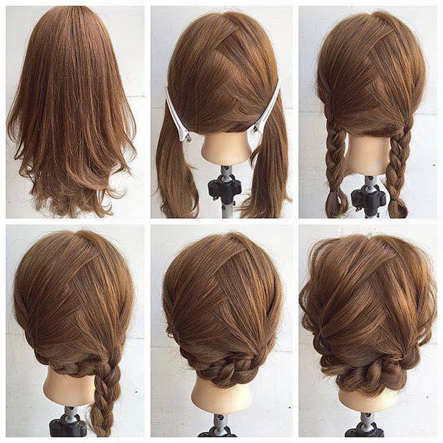 Fashionable Braid Hairstyle for Shoulder Length Hair â€¢ DIY Girls ...