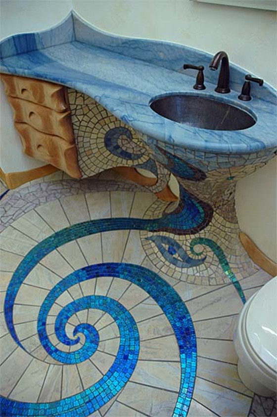 Diy Spiral Mosaic Tile Floor Diy Mosaic Tile Floor Inspiration