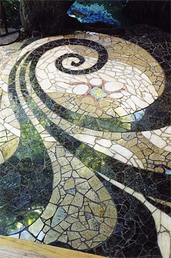 Diy Spiral Mosaic Tile Floor Diy Mosaic Tile Floor Inspiration