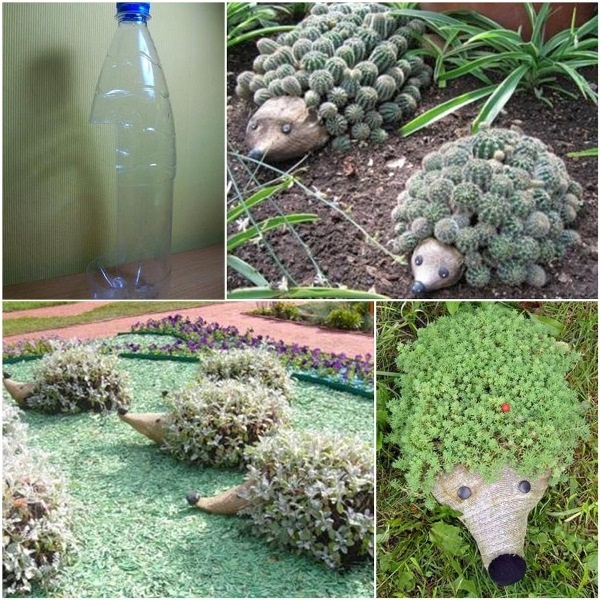 DIY Plastic Bottle Hedgehog Planter for Your Garden