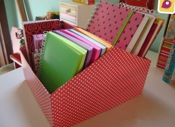 How to Turn shoe box into organizer -DIY File Organier from Shoe Box