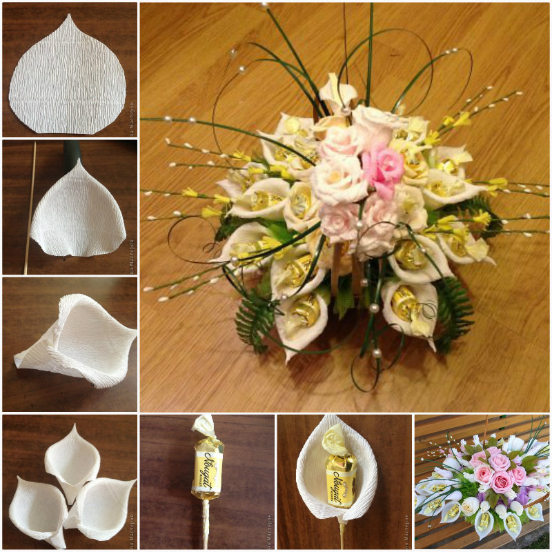 DIY Sweet Candy Callas Flower Bouquet f