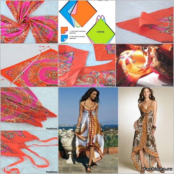 diy silk scarf dress