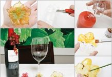 DIY Wine Bottle and Glass Charms from Plastic Bottles Wine bottle glass decor set feature