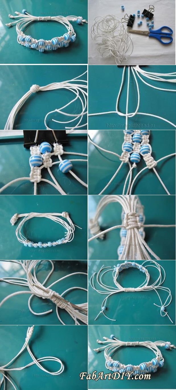 adjustable beaded bracelet tutorial