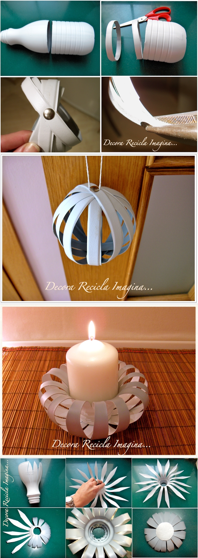 DIY Candle Holder from Plastic Bottle