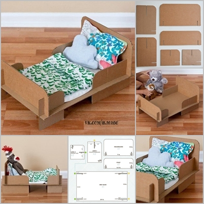 DIY Doll Bed from Carton Box - carton bed for doll