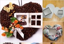 DIY Heart Shaped Coffeebean Wall Decor