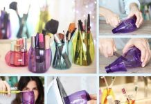 DIY Plastic Organizer or Vase with Iron container