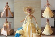 DIY Crepe Paper Barbie Dress Flower Bouquet crepe paper barbie dress features