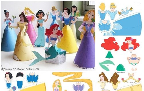 disney princess 3d paper dolls