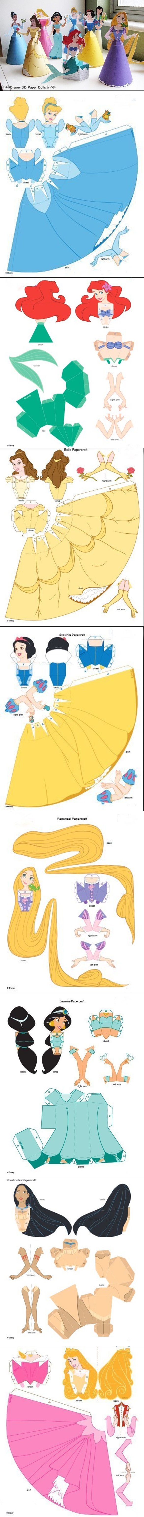 disney 3d paper doll pattern