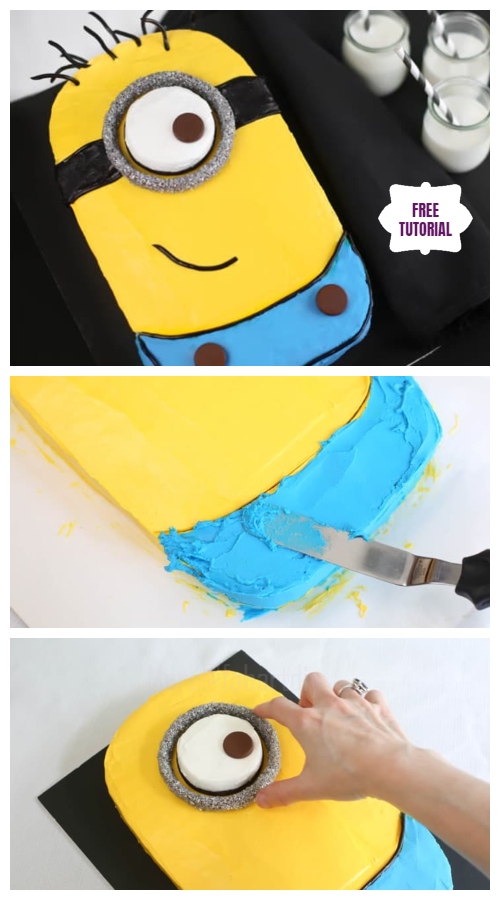 DIY Despicable Me Minion Sheet Cake Tutorials
