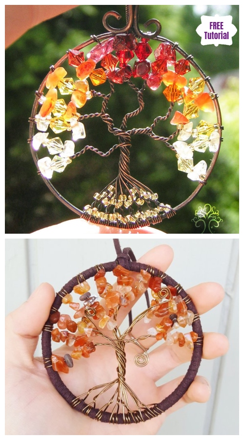 DIY Tree of Life Bead Wire Pendant Tutorial - Video