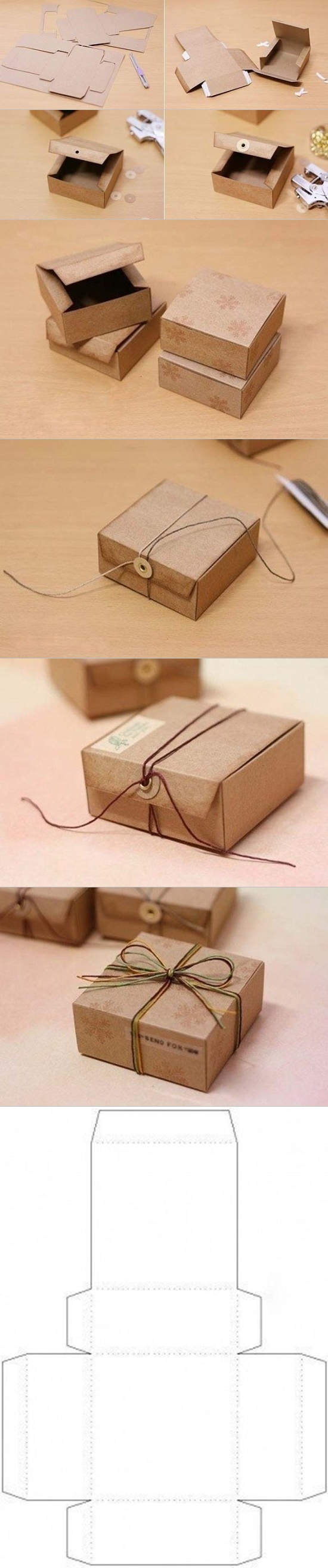 gift box from cardboard tutorial