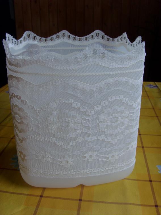 DIY Lace Lamp from Plastic Bottle