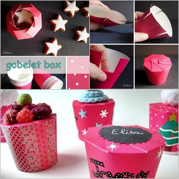 DIY paper cup gift box - how to fold a paper cup into gift box