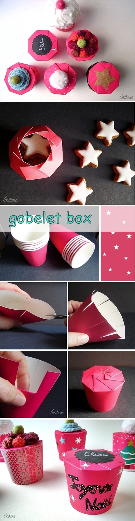 DIY paper cup gift box - how to fold a paper cup into gift box tutorial