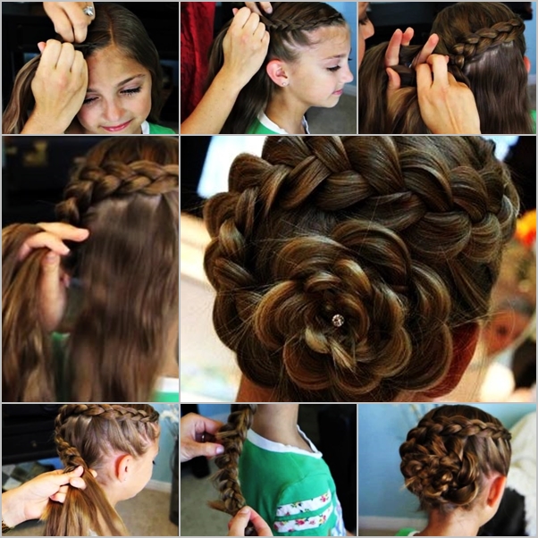 DIY Side Braid Rose Flower Hairstyle Tutorial - DIY Tutorials DIY Side Braid Rose Flower Hairstyle Tutorial - DIY Tutorials