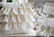 DIY Ruffled Pillow Case ruffle pillow case feature