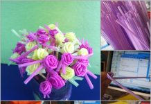 DIY Rose with Drinking Straw straw rose tutorials