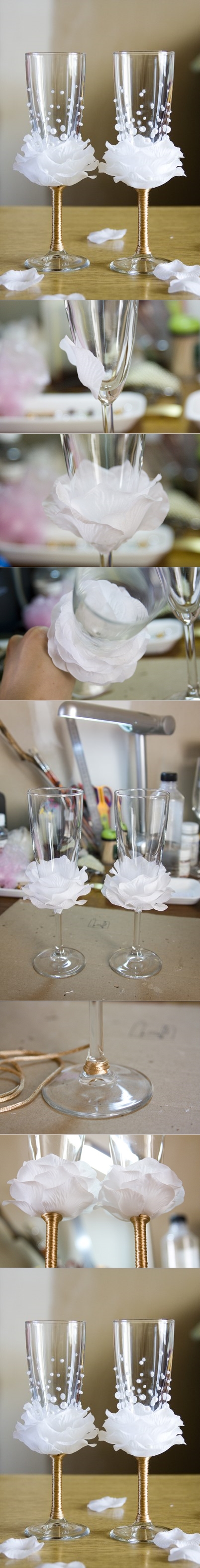 wine glass decor tutorial