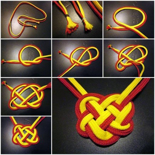 Chinese knot necklace f