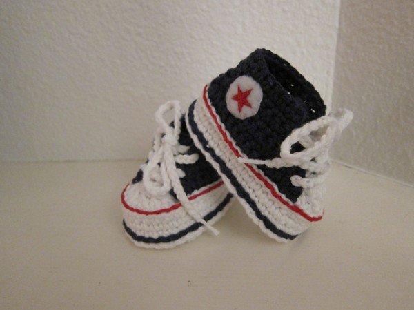 crochet converse newborn high tops