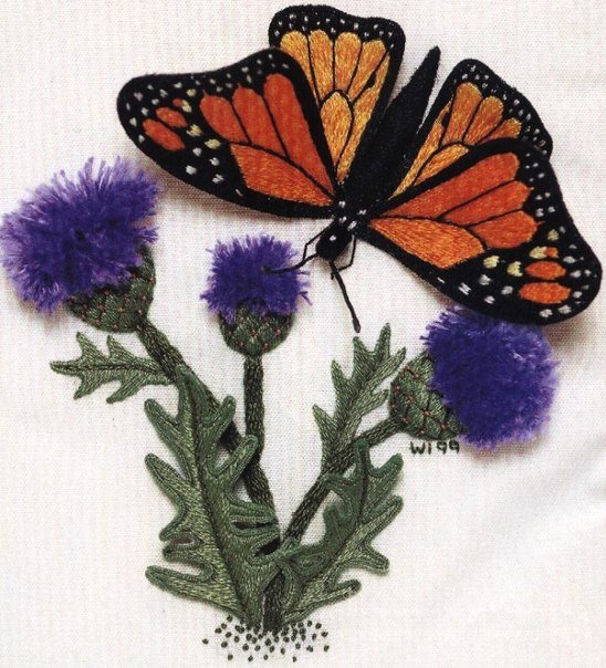 DIY-Beautiful-Thread-Embroidery-Butterfly-on-Dandelion0.jpg