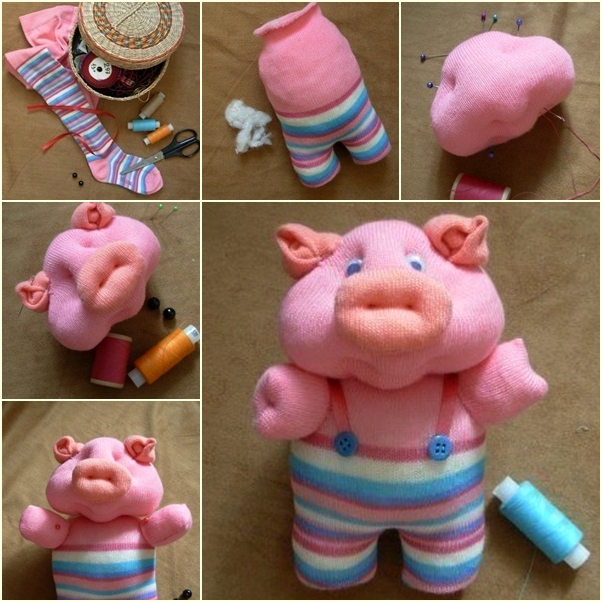 DIY Cute Sock Piglet