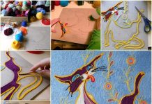 DIY Fun Cat Wall Art with Thread DIY Fun Cat Wall Art with Thread