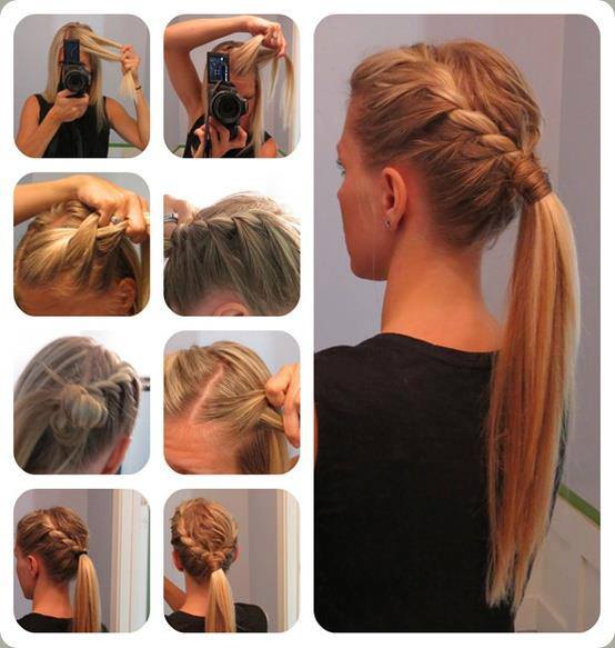 How to DIY Girls Side Braid Ponytail Hairstyle