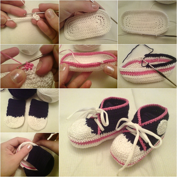 DIY Crochet "Converse" Style Baby Sneakers